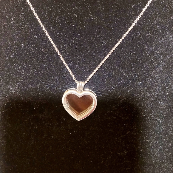 Pandora Silver Heart FLOATING Heart Necklace - Picture 2 of 12
